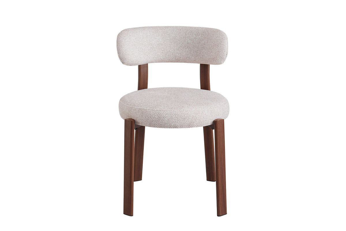 Chaise Julia Noyer - Tissu Fabb Leo 23