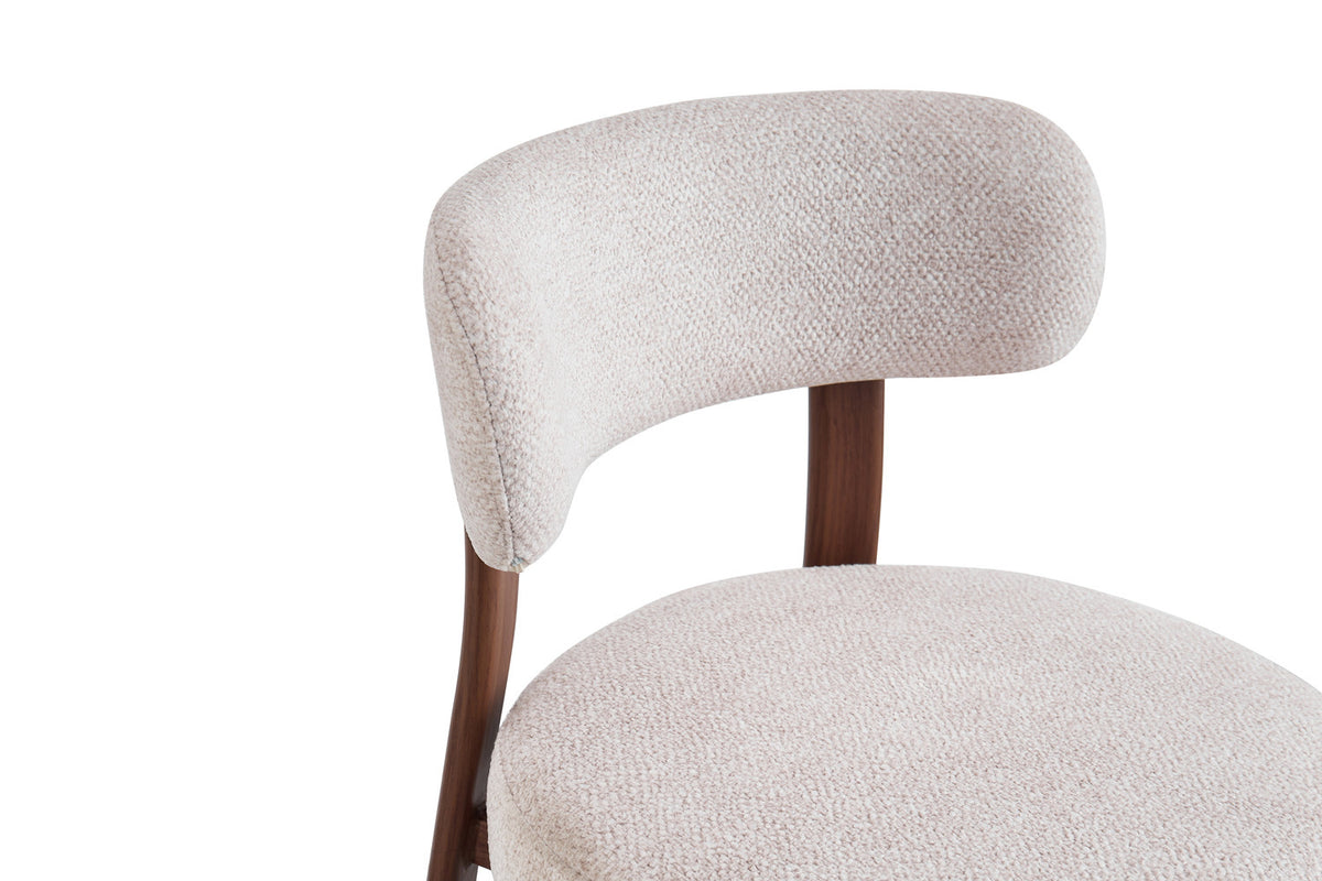 Chaise Julia Noyer - Tissu Fabb Leo 23