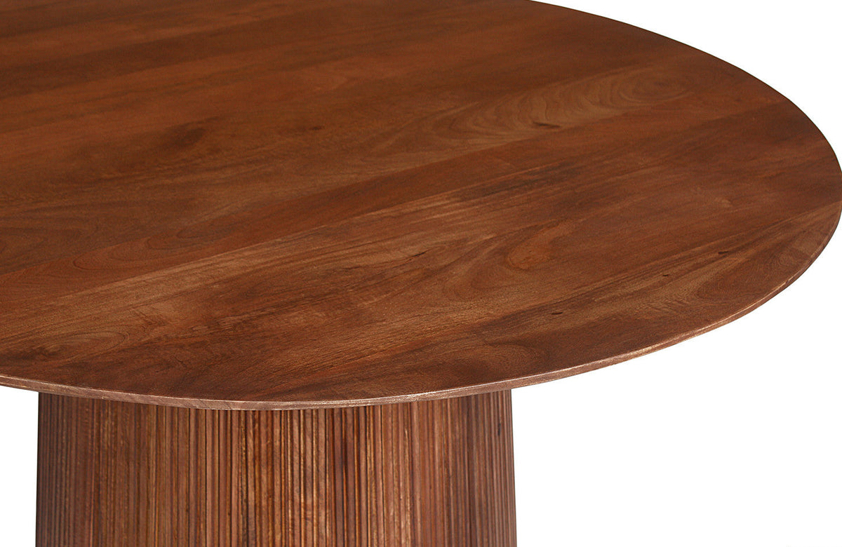 Table à manger en bois de manguier – Collection Vallsta Ronde – 130 x 130 cm