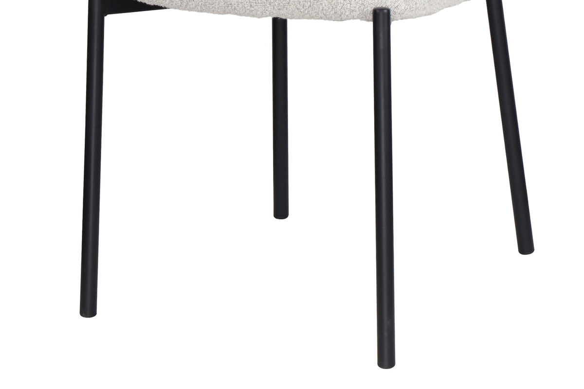 Chaise Sofia Structure en Métal Noir Tissu