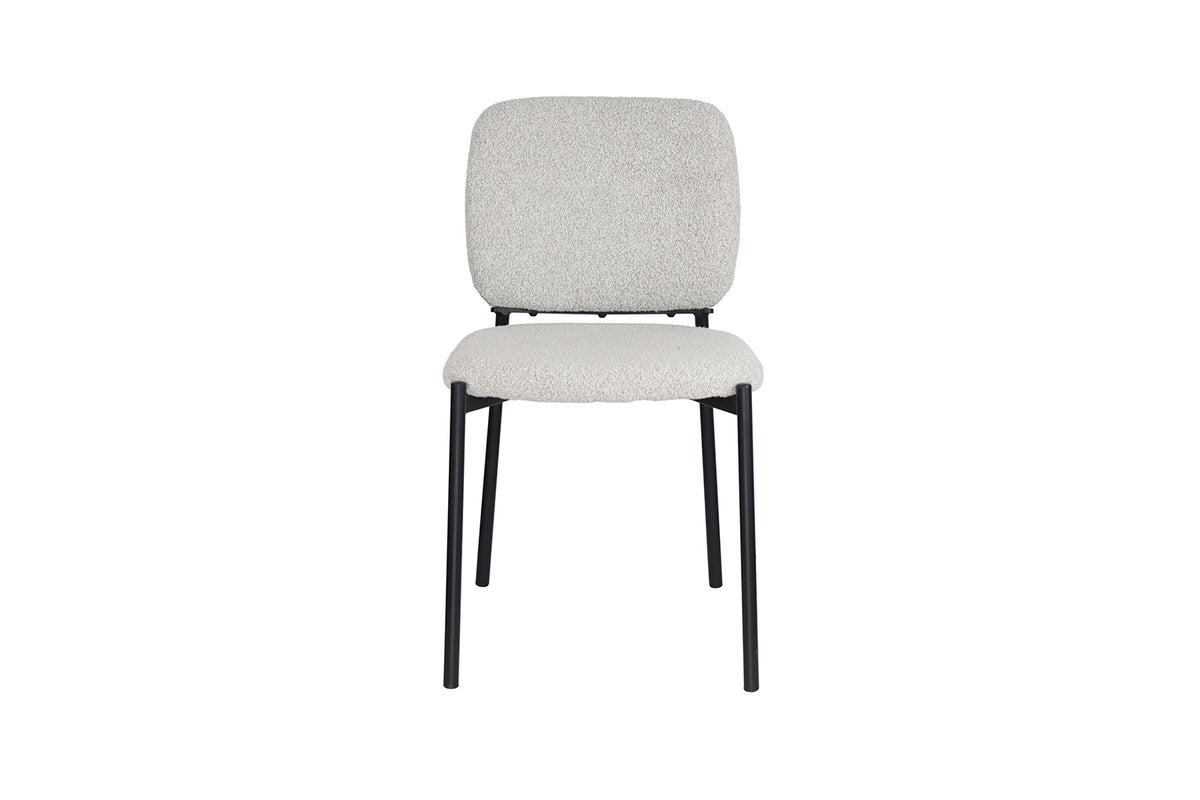 Chaise Sofia Structure en Métal Noir Tissu