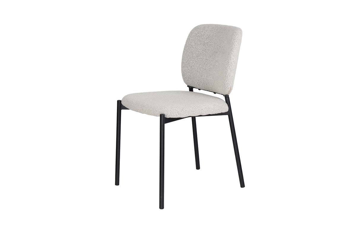Chaise Sofia Structure en Métal Noir Tissu