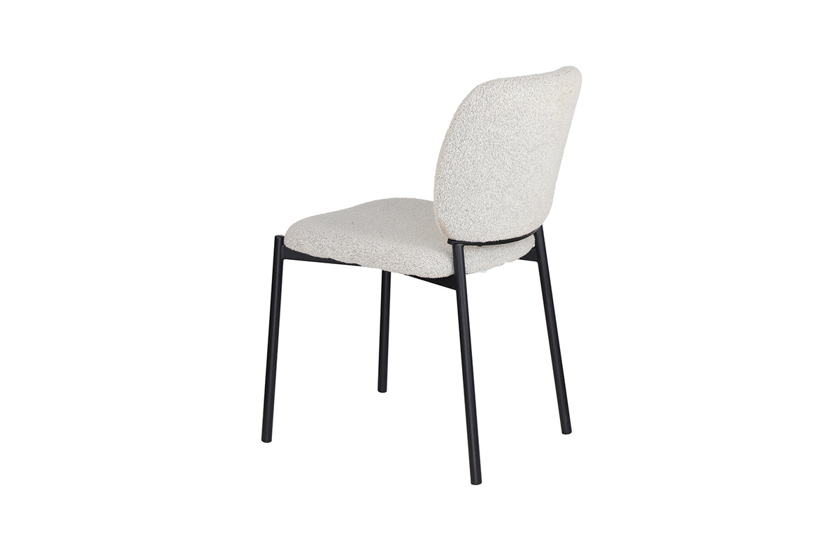 Chaise Sofia Structure en Métal Noir Tissu
