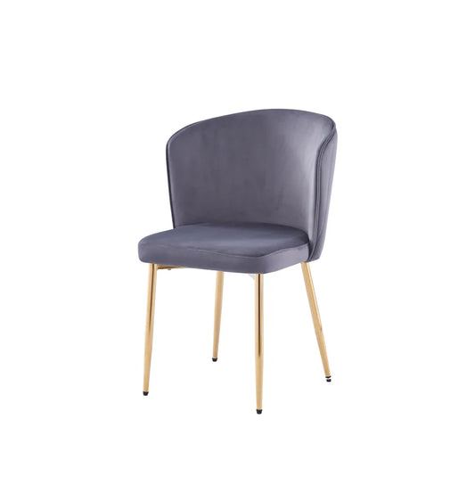 Chaise Diana Or velours Anthracite