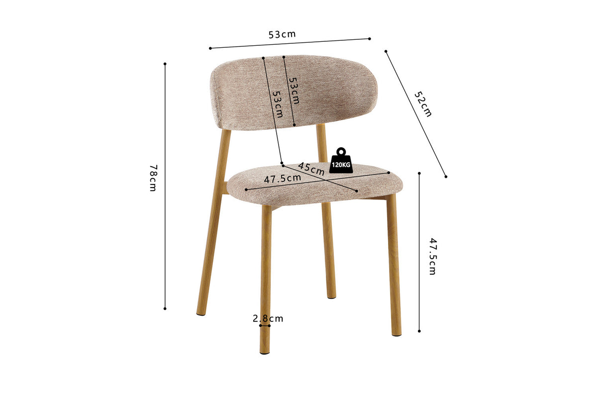 Chaise Savast – Structure effet Bois