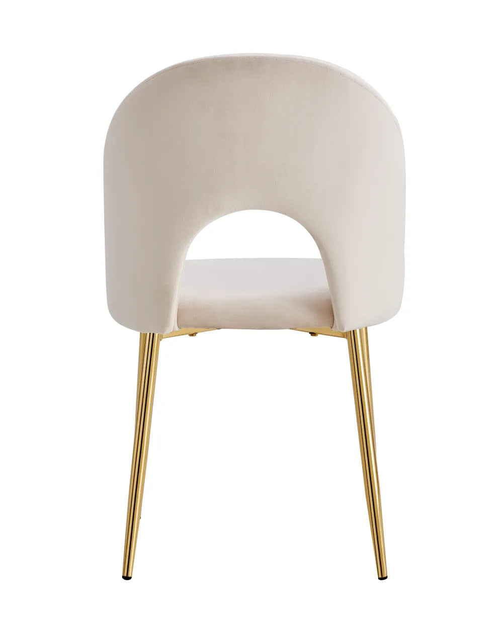 Chaise Teddy Structure Dorée Velours Style Classique