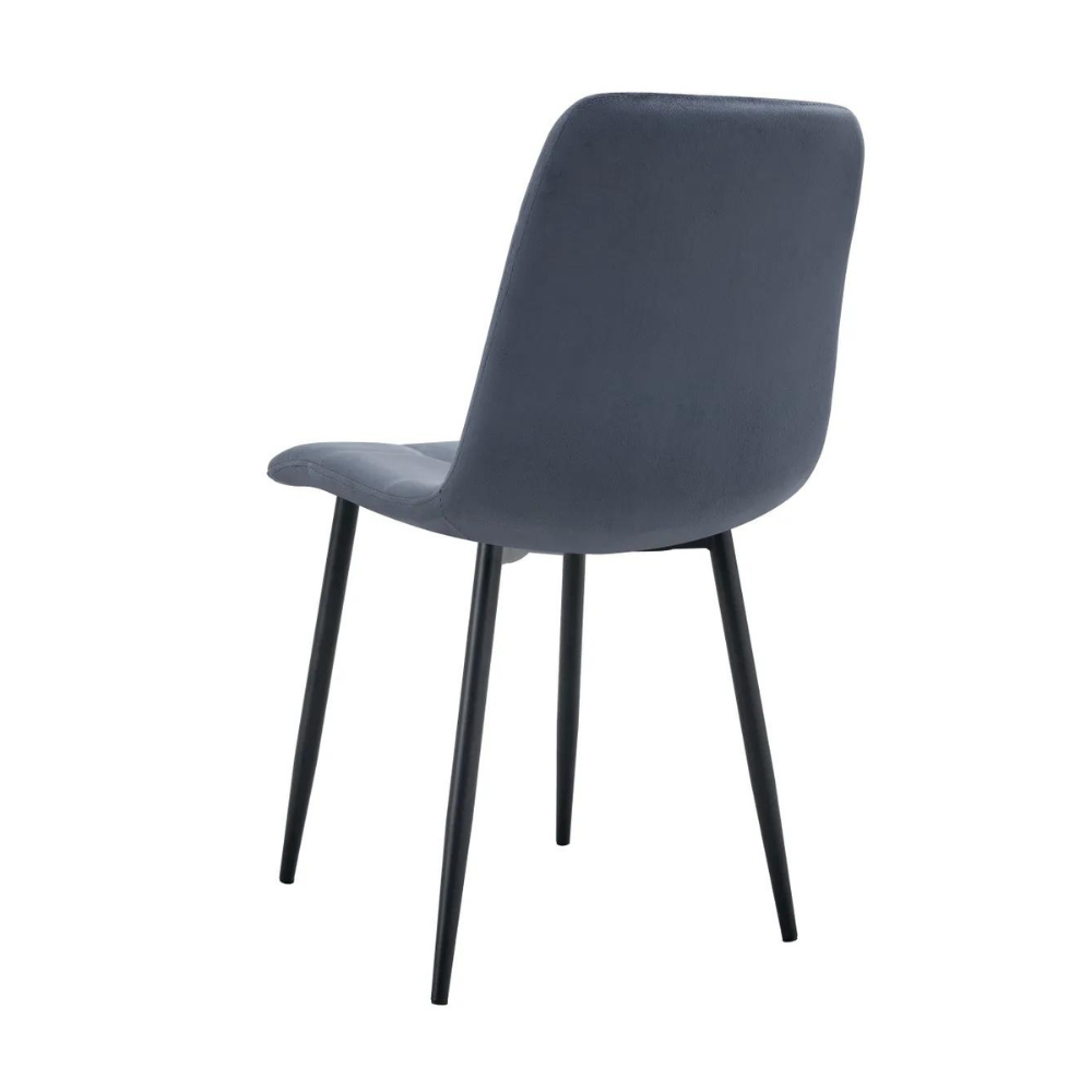 Chaise Elisa Noir velours Anthracite