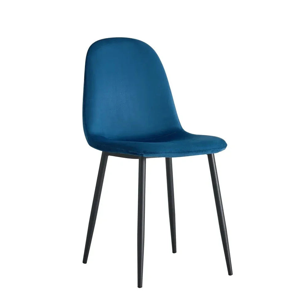 Chaise Maya - Structure Acier Noir velours Style Scandinave