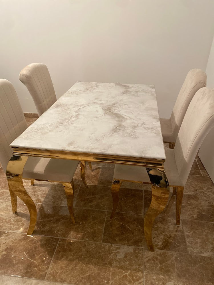 Chaise Nansouty – Style Louis, structure Or | ARBA Home