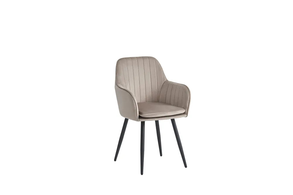 Chaise Intendance Tissu Velours Moka