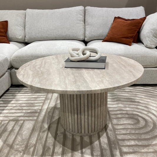Table basse Travertin Octopus ronde 80cm
