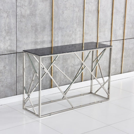 Console Geomag Argent Marbre noir