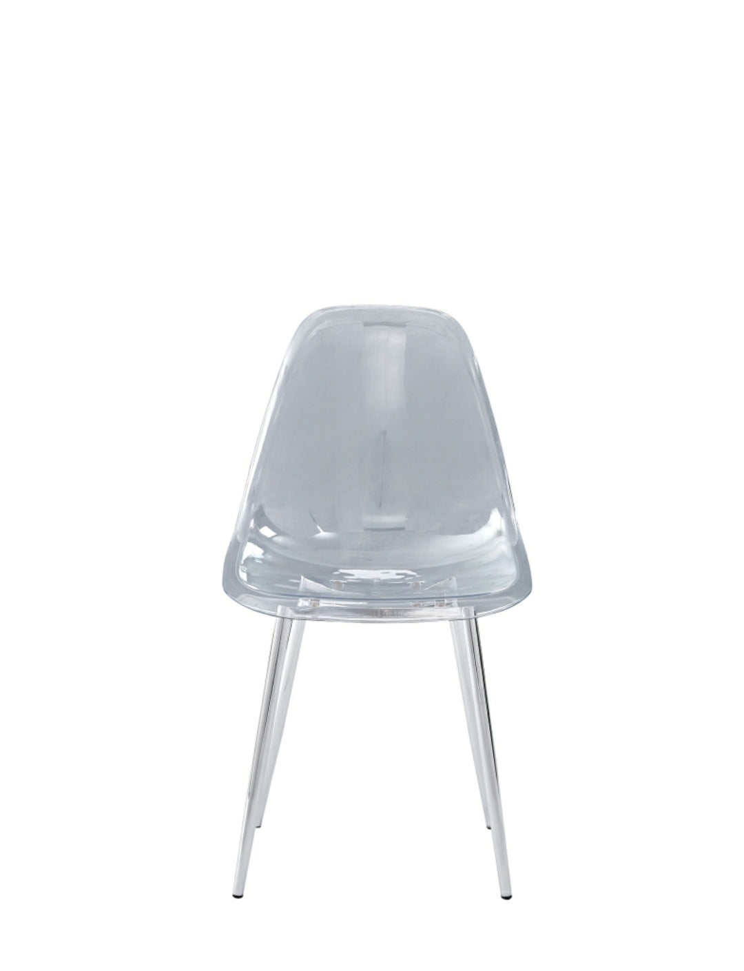 Chaise Maya - Structure Argentée Transparent Style Scandinave