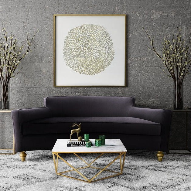 Table basse karla or marbre blanc