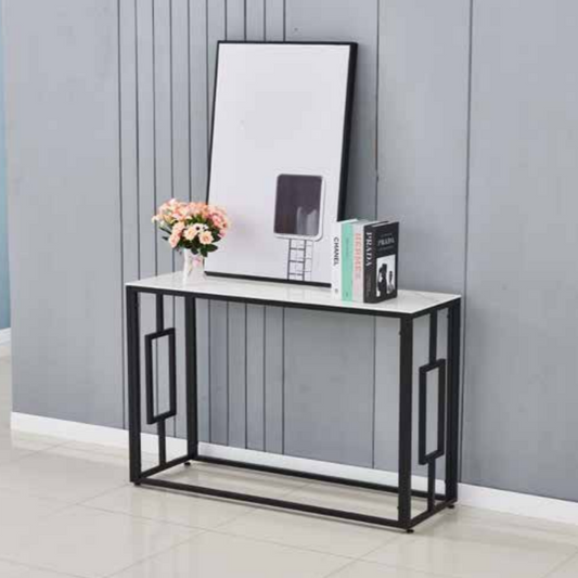 Console Sophie Noir Marbre blanc