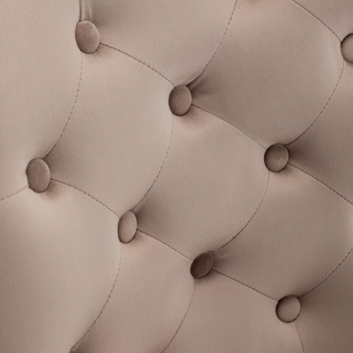 Chaise Stalingrad matelassée Or velours Moka